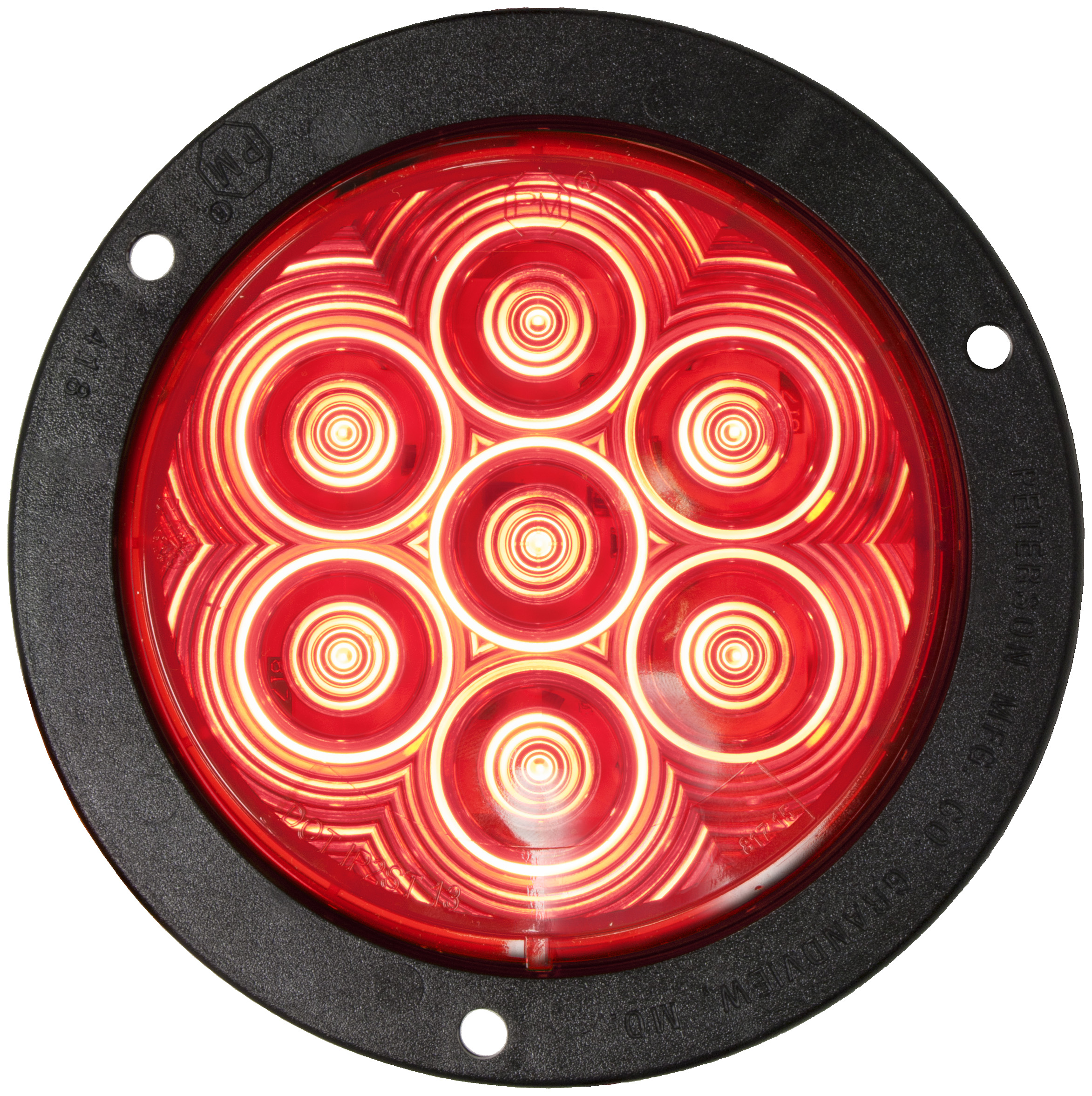 818R-7 LumenX® 4″ Round LED Stop, Turn & Tail Light | Red with